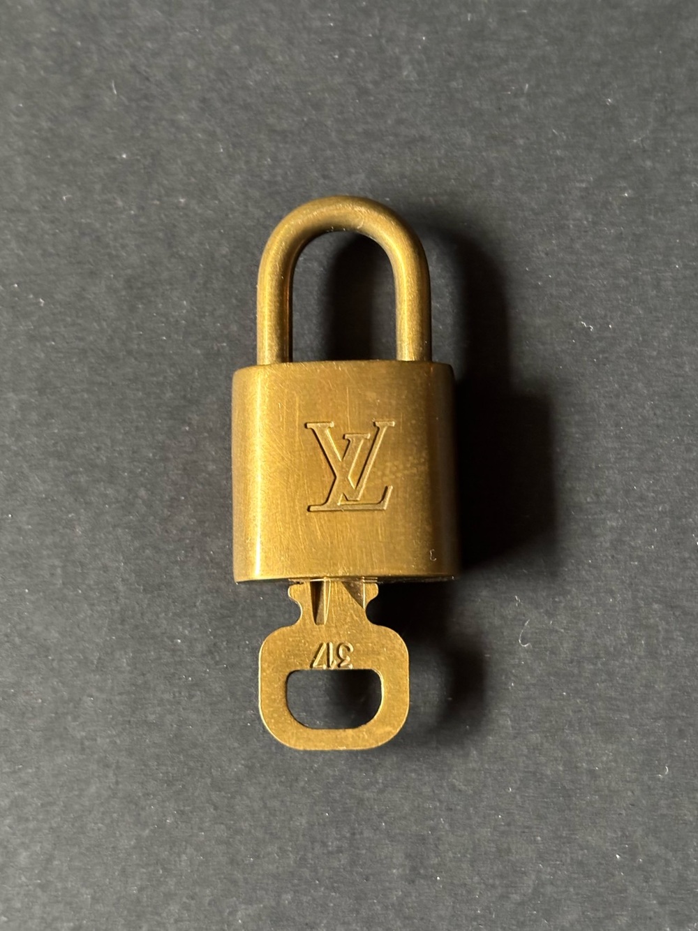 Authentic Louis Vuitton Brass Padlock #317 with Key Made in France